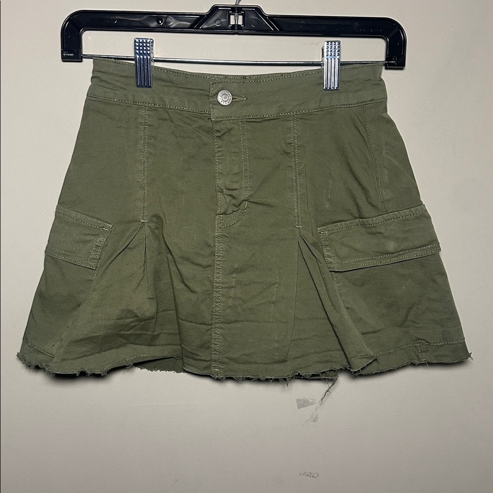 PacSun Olive Green cargo mini Skirt with pleats